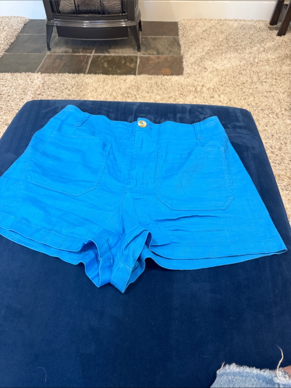 Maeve Bright Blue High-Waist Casual Shorts
